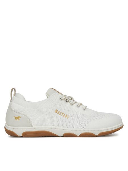 Mustang Sneakersy 1488-303 Biały. Białe obuwie sportowe damskie Mustang, z materiału, bez zapięcia. Za 259.99 zł.