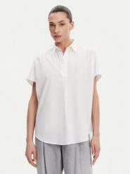 French Connection Koszula 72LZI Biały Relaxed Fit. Białe koszule damskie French Connection, l, bez wzorów, z bawełny, bez kołnierzyka, bez ramiączek. Za 159.99 zł.
