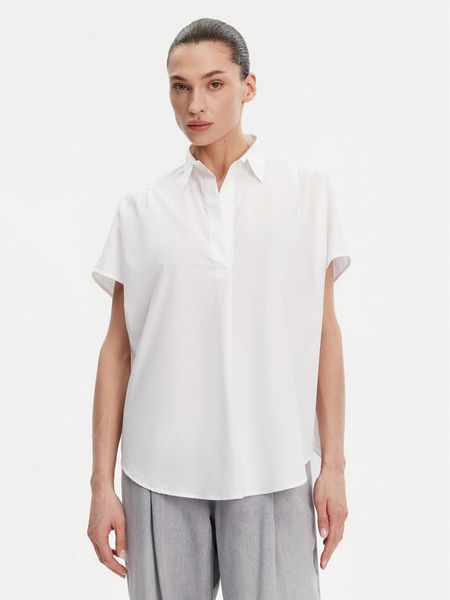 French Connection Koszula 72LZI Biały Relaxed Fit. Białe koszule damskie French Connection, l, bez wzorów, z bawełny, bez kołnierzyka, bez ramiączek. Za 159.99 zł.