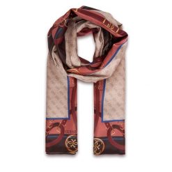 Szal Guess. Brązowe szaliki damskie Guess, z aplikacjami. Za 159.99 zł.