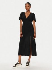 Billabong Sukienka codzienna Jet Set EBJWD00134 Czarny Regular Fit. Czarne sukienki damskie Billabong, bez wzorów, z wiskozy, bez ramiączek. Za 349.99 zł.