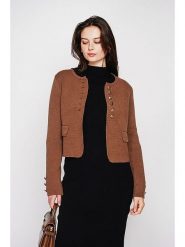C& Jo Kardigan w kolorze jasnobrązowym rozmiar: 40. Brązowe kardigany damskie C& Jo, bez wzorów. Za 126.75 zł.