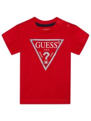 Guess T-Shirt N73I55 K8HM0 Czerwony Regular Fit. Czerwone t-shirty i koszulki chłopięce Guess, z aplikacjami, z bawełny, bez kołnierzyka, bez ramiączek. Za 49.99 zł.
