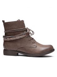 Foreverfolie Botki w kolorze brązowym rozmiar: 38. Brązowe botki damskie Foreverfolie, bez obcasa, bez zapięcia. Za 149.95 zł.