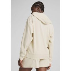 Damska wygodna prążkowana bluza z kapturem ESS ELEVATED PUMA Alpine Snow White. Białe bluzy damskie Puma, xs, bez wzorów, prążkowane, z kapturem. W wyprzedaży za 174.00 zł.