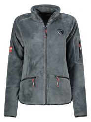 Geographical Norway Kurtka polarowa "Tisaline" w kolorze antracytowym rozmiar: S. Czarne kurtki damskie Geographical Norway, s, bez wzorów, z polaru, bez kaptura. Za 99.80 zł.