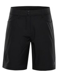 Alpine Pro Szorty softshellowe "Baka 2" w kolorze czarnym rozmiar: 40. Czarne spodenki sportowe damskie Alpine Pro, bez wzorów, z materiału, outdoorowe. Za 112.45 zł.