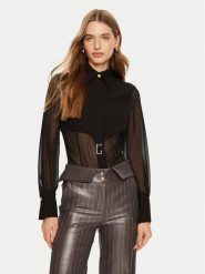 Babylon Koszula ED0492 Czarny Regular Fit. Czarne koszule damskie Babylon, bez wzorów, z syntetyku, bez kołnierzyka, bez ramiączek. Za 849.99 zł.