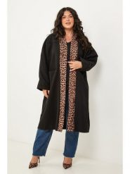 Curvy Lady Płaszcz przejściowy w kolorze czarnym rozmiar: 44/46. Czarne płaszcze damskie Curvy Lady, z aplikacjami, bez kaptura. Za 144.58 zł.