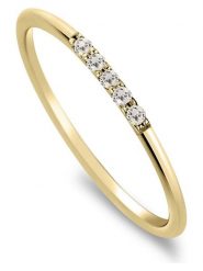 DIA DIAMONDS Pozłacany pierścionek z diamentami rozmiar: 54. Żółte pierścionki damskie DIA DIAMONDS, z diamentem, pozłacane. Za 329.42 zł.