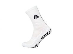 Skarpety antypoślizgowe Control Socks. Białe skarpetki damskie FOOTBALL MASTERS, bez wzorów, z materiału. Za 39.00 zł.