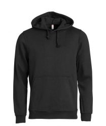 Clique Basic Hoody bluza z kapturem unisex, materiał antymechacący – black. Czarne bluzy damskie CLIQUE, xl, bez wzorów, z bawełny, z kapturem. Za 166.63 zł.