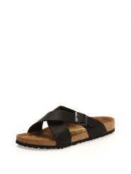 Comfortfusse Skórzane klapki w kolorze czarnym rozmiar: 41. Czarne klapki damskie Comfortfüße, bez wzorów, z otwartym noskiem, bez obcasa, bez zapięcia. Za 158.10 zł.