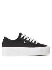 DC Tenisówki Manual Platform ADJS300280 Czarny. Czarne trampki damskie DC, bez wzorów, z materiału, bez zapięcia. Za 179.99 zł.