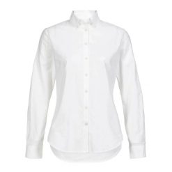 Koszula damska Musto Essential Oxford. Białe koszule damskie Musto, l, bez wzorów, bez kołnierzyka, bez ramiączek. Za 384.50 zł.