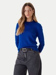 Calvin Klein Sweter LV044D370G Niebieski Regular Fit. Niebieskie swetry klasyczne damskie Calvin Klein, xxs, z syntetyku, bez kołnierzyka. Za 299.99 zł.