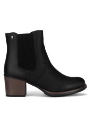 Clara Barson Botki CEO-WS15221-02 Czarny. Czarne botki damskie Clara Barson, z materiału, bez obcasa, na słupku, bez zapięcia. Za 149.99 zł.