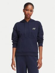 Lacoste Bluza SF8342 Granatowy Relaxed Fit. Niebieskie bluzy damskie Lacoste, bez wzorów, z bawełny, bez kaptura. Za 624.99 zł.