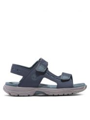 Timberland Sandały Moss Jump 2 Strap Sandal TB0A66RSL791 Granatowy. Niebieskie sandały chłopięce Timberland, ze skóry, bez zapięcia. Za 219.99 zł.