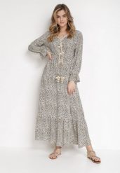 Biała Sukienka Delite. Białe sukienki damskie Born2be, bez wzorów, z tkaniny, boho, bez ramiączek. Za 179.99 zł.