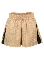 Puma Szorty "T7 Trend 7etter" w kolorze beżowo-złotym rozmiar: XL. Brązowe szorty damskie Puma, bez wzorów. Za 136.45 zł.