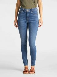 Lee Dżinsy - Slim fit - w kolorze niebieskim rozmiar: W32/L33. Niebieskie jeansy damskie Lee, z podwyższonym stanem. Za 171.12 zł.