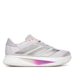 Buty do biegania adidas. Szare obuwie sportowe damskie Adidas, bez zapięcia, do biegania. Za 279.99 zł.