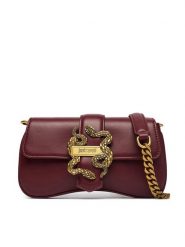 Just Cavalli Torebka Iconic Snakes 81RA4BA7 ZSA89 Czerwony ciemny. Czerwone torebki wieczorowe damskie Just Cavalli, bez wzorów, ze skóry, bez dodatków. Za 759.99 zł.