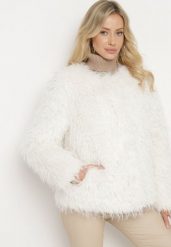 Jasnobeżowa Kurtka Futerko na Metalowe Zaczepy Esaliren. Brązowe kurtki damskie Born2be, m, bez wzorów, z futra, bez kaptura. Za 189.99 zł.