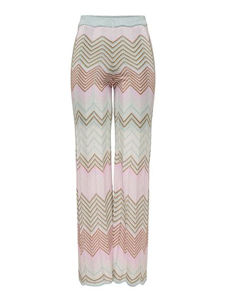 ONLY Spodnie "Alvira" w kolorze jasnoróżowo-turkusowym rozmiar: XS. Różowe spodnie materiałowe damskie Only, bez wzorów, z materiału. Za 78.66 zł.