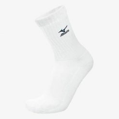 Skarpetki Mizuno Volley Blanc. Białe skarpetki damskie Mizuno, bez wzorów, z bawełny. Za 26.99 zł.