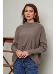 Joséfine Sweter "Izsak" w kolorze brązowym rozmiar: XL. Brązowe swetry klasyczne damskie Joséfine, xl, z kaszmiru, bez kołnierzyka. Za 142.53 zł.