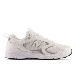 Sneakersy damskie New Balance 408. Białe obuwie sportowe damskie New Balance, z syntetyku, bez zapięcia, trekkingowe. Za 299.99 zł.
