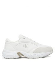Calvin Klein Jeans Sneakersy Retro Tennis Mg Mix YW0YW01743 Biały. Białe obuwie sportowe damskie Calvin Klein Jeans, z jeansu, bez zapięcia. Za 279.99 zł.