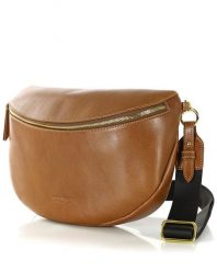 Torebka na szerokim pasku nerka damska skórzana premium MARCO MAZZINI brązowa. Brązowe nerki i saszetki damskie bez wzorów, ze skóry. Za 699.00 zł.