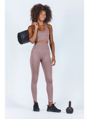 Onamaste Legginsy sportowe "Elisa" w kolorze szarobrązowym rozmiar: L/XL. Brązowe legginsy damskie Onamaste, l, bez wzorów. Za 122.03 zł.