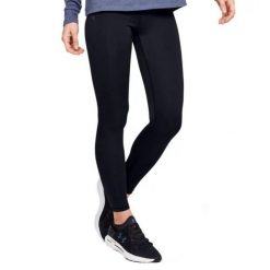 Legginsy damskie Under Armour Coldgear sportowe treningowe. Czarne legginsy sportowe damskie Under Armour, bez wzorów, z elastanu, na fitness i siłownię. W wyprzedaży za 115.00 zł.