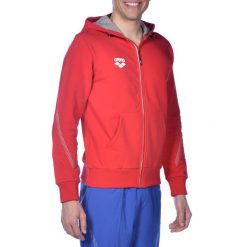 Bluza Arena Team Line Hooded Jacket z kapturem. Czerwone bluzy damskie Arena, xl, bez wzorów, z kapturem. Za 114.99 zł.