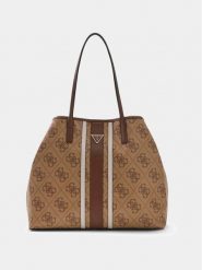 Guess Torebka 181360 Brązowy. Brązowe shopper bag Guess, z aplikacjami, bez dodatków. Za 799.99 zł.