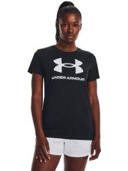 Under Armour Koszulka "Rival" w kolorze czarnym rozmiar: M. Czarne bluzki damskie Under Armour, m, bez wzorów, bez kołnierzyka, bez ramiączek. Za 83.42 zł.