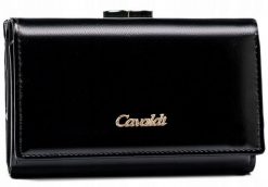 Portfel damski 4U Cavaldi czarny PX23-20-BL. Czarne portfele damskie 4U Cavaldi, bez wzorów, ze skóry. Za 51.99 zł.