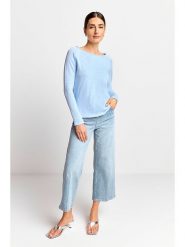 Rich & Royal Koszulka w kolorze błękitnym rozmiar: S. Niebieskie bluzki damskie Rich & Royal, s, bez wzorów, z bawełny, bez kołnierzyka, bez ramiączek. Za 100.75 zł.