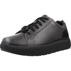 Buty GEOX D GRAISY Szary. Czarne obuwie trekkingowe damskie Geox, ze skóry, bez zapięcia. Za 366.99 zł.