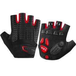 Rękawiczki rowerowe Rockbros z wkładką żelową rozmiar M. Czarne rękawiczki damskie ROCKBROS, bez wzorów. Za 78.50 zł.