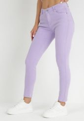Fioletowe Jeansy Skinny z Regularnym Stanem Ingas. Fioletowe jeansy damskie Born2be, bez wzorów, z jeansu. Za 74.99 zł.