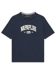 Napapijri T-Shirt S-Inot NP0A891F M Granatowy Loose Fit. Niebieskie t-shirty i koszulki chłopięce Napapijri, bez wzorów, z bawełny, bez kołnierzyka, bez ramiączek. Za 69.99 zł.