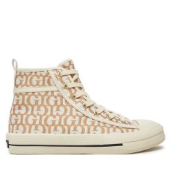 Trampki Guess. Brązowe trampki damskie Guess, z aplikacjami, bez zapięcia. Za 249.99 zł.