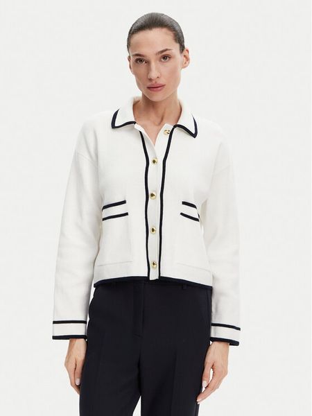 Barbour Kardigan LKN1621WH71 Écru Regular Fit. Kardigany damskie Barbour, bez wzorów, z bawełny. Za 359.99 zł.