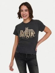 ONLY T-Shirt Lucy 15346760 Czarny Regular Fit. Czarne t-shirty damskie Only, l, bez wzorów, z bawełny, bez kołnierzyka. Za 84.99 zł.