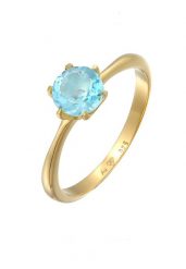 Elli PREMIUM Damski Soliter Basic z topazem w pozłacanym srebrze próby 925 Sterling Silver Pierścionki 1 ct. Szare pierścionki damskie Elli PREMIUM, z topazem, pozłacane. Za 211.64 zł.